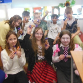 Photo of children dressed up for Red Nose Day